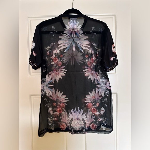 Givenchy Bird of Paradise Black Seethrough Silk Dress FR 34 Fits Small or US 4 - Picture 3 of 4